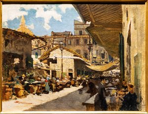 Der Alte Markt in Florenz von Telemaco Signorini