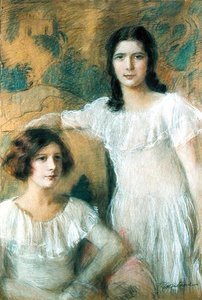 Porträt von zwei Mädchen, ca. 1910 von Teodor Axentowicz