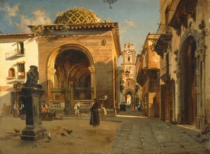 Die Sedil Dominova Loggia in Sorrent von Teodoro Duclere