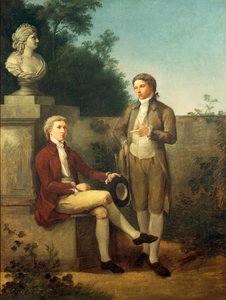 Porträt von zwei jungen Männern im Garten von Teodoro Matteini