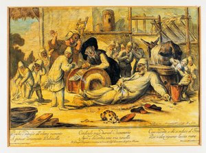 Pulcinella macht ein Testament von Blaise Nicolas Le Sueur