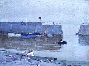 Ein ruhiger Morgen, Mousehole, Cornwall von Terrick Williams