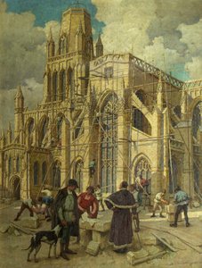 Der Wiederaufbau von St Mary Redcliffe durch William Canynges im Jahr 1452