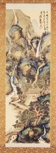 Landschaft in Blau und Grün, frühe 1910er Jahre von Tessai Tomioka