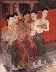 Detail, das eine Gruppe von Frauen zeigt, spätes 19. Jahrhundert