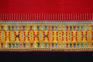 Stoff mit Doppelhakenmuster, Chom Thong, Chiang Mai, Thailand