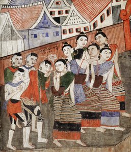 Liebende beim Rauchen (Detail)