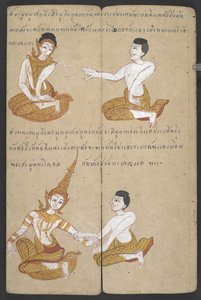 Glückliche und unglückliche Kombinationen von Paaren, aus Phrommachat von Thai School