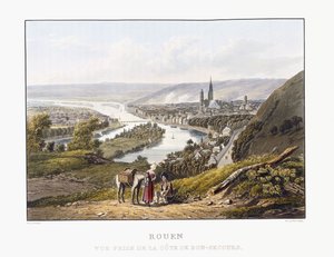 Rouen, gesehen von Bon-Secours, 1823-1826 von Thales Fielding
