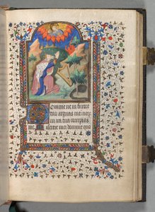 Stundenbuch Gebrauch von Paris: Fol. 77r, David, ca. 1420