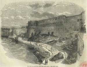 Das Fort von Allahabad vom Fluss Jumna aus von The Illustrated London News
