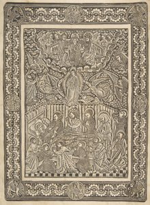 Der Tod, die Himmelfahrt und die Krönung der Jungfrau, ca. 1470-85 von The Master of the Mountainlike Clouds