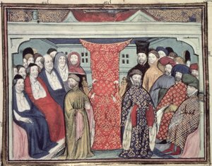 Das Parlament in Westminster setzt Richard II. ab und proklamiert den Herzog von Lancaster zum König Heinrich IV. von The Virgil Master