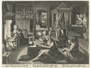 Cornelia, die tugendhafte Mutter der Gracchi von Theodoor Galle