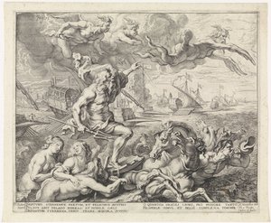 Die Reise von Barcelona nach Genua; Einzug von Ferdinand in Antwerpen 1635 (Nr. 7) von Theodoor van Thulden