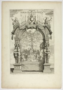 Stammbaum der österreichischen Königsfamilie, Tafel 32 aus Casperius Gevartius, Pompa Introitus Honori Serenissimi Principis Ferdinandi