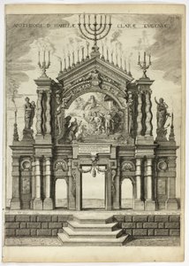 Bühne in Erinnerung an Isabella Clara Eugenia, Platte 24 aus Casperius Gevartius, Pompa Introitus Honori Serenissimi Principis Ferdinandi (Triumphaler Einzug des höchst ehrwürdigen und ehrenwerten Kardinal-Infanten Ferdinand)