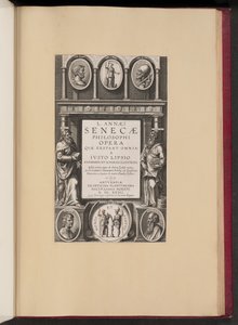 Titelseite für L. Annaei Senecae Philosophi Opera Qvae Exstant Omnia a Ivisto Lipsio von Theodor Galle