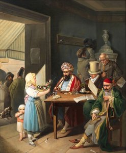 Griechen und Türken in einem Wiener Kaffeehaus, 1824