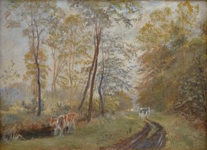 Der Fluss Sorteaa nahe Mejlgaard Manor, Jütland von Theodor Philipsen