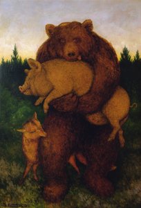 Fleisch, sagte der Bär von Theodor Kittelsen
