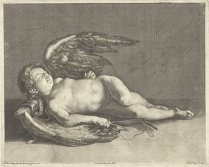 Schlafender Amor von Theodor Vercruys