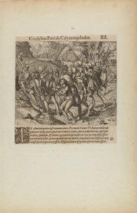 Crudelitas Petride Calyce Erga Indos. III. (aus dem Buch, Americae, Teil vier) von Theodor de Bry