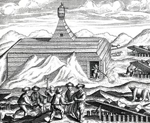 Zerlegen eines Bären am Nordpol, ca. 1600 (Gravur) von Theodor de Bry