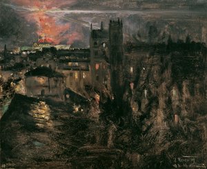 Paris bei Nacht mit Eiffelturm von Theodor von Hormann
