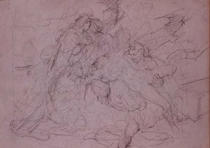 Abnahme vom Kreuz (Zeichnung) von Theodore (attr. to) Gericault