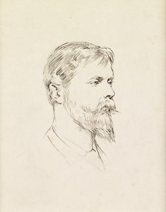 Porträt von Sir Ernest Waterlow, ein Profil (Feder und Tinte auf Papier) von Theodore Blake Wirgman