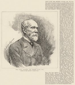 Der verstorbene Oberst Sir Henry Yule, RE, Herausgeber von Die Reisen des Marco Polo von Theodore Blake Wirgman