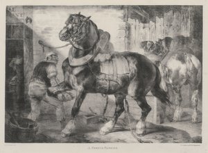 Ein französischer Hufschmied von Theodore Gericault