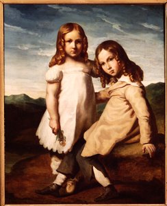 Alfred Dedreux (1810-60) als Kind mit seiner Schwester Elisabeth, 1816-17