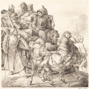 Karren voller verwundeter Soldaten von Theodore Gericault