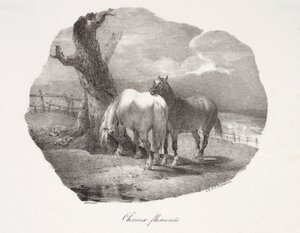 Flämische Pferde von Theodore Gericault