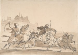 Kampf orientalischer Reiter von Theodore Gericault