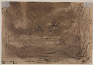 Kompositionsstudie? (möglicherweise für "Poussins Sintflut") (verso), ca. 1816 von Theodore Gericault