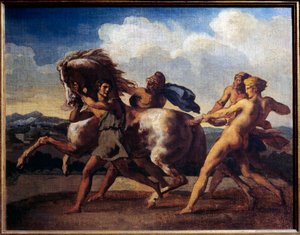 Pferdehalt durch Sklaven von Theodore Gericault