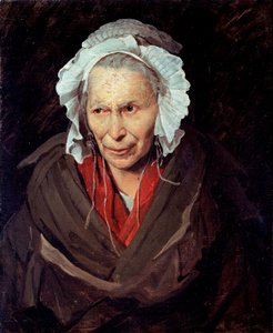 Die Hyäne von Salpêtrière oder Monomane des Neids Porträt einer alten Frau, die an Geisteskrankheit leidet von Theodore Gericault