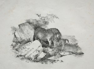 Die Stute und ihr Fohlen von Theodore Gericault