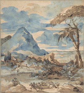 Landschaft mit Fischern von Theodore Gericault