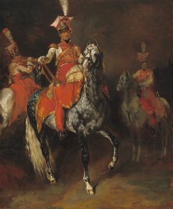 Berittene Trompeter der kaiserlichen Garde Napoleons, 1813-1814 von Theodore Gericault