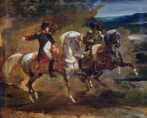 Napoleon Bonaparte gibt Befehl an einen höheren Offizier, Gemälde zugeschrieben Théodore Géricault, Napoleonische Kriege von Theodore Gericault