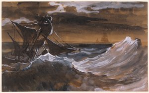 Segelboot auf stürmischer See von Theodore Gericault