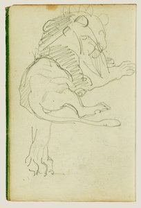 Sitzender Löwe von Theodore Gericault