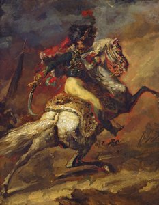 Skizze eines Offiziers der Husaren, 1814 von Theodore Gericault