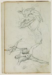 Studien von nackten Männern im Kampf von Theodore Gericault