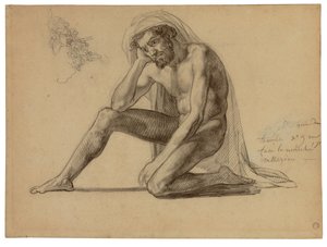 Studie für den Vater im Floß der Medusa von Theodore Gericault