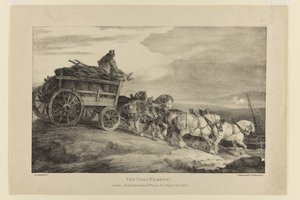 Der Kohlenwagen, aus Verschiedenen Motiven nach dem Leben auf Stein gezeichnet